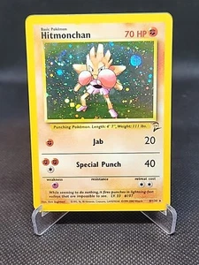Pokémon TCG Hitmonchan Base Set 2 8/130 Holo Unlimited Holo Rare - Picture 1 of 2