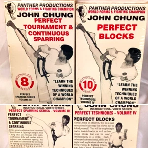 JOHN CHUNG PERFECT TOURNAMENT & CONTINUOUS SPARRING 8 & PERFECT BLOCKS PT 2 VHS - Picture 1 of 7