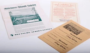 3 Prospekte Deutsche Afrika-Linien 1938 + Hamburg Kiel 1939 HAPAG Reisebüro - Foto 1 di 8