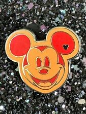 Disney TRADING PINS - Mickey Mouse Head - RED ORANGE - DISNEYLAND world wdw