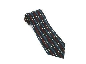 Ketch Classics Krawatte vertikal blau weinrot weiße Linien 57"x4" - Bild 1 von 2