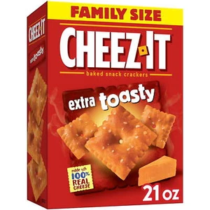21 oz, Cheez-It Extra Toasty Cheese Crackers, Baked Snack Crackers - Picture 1 of 14