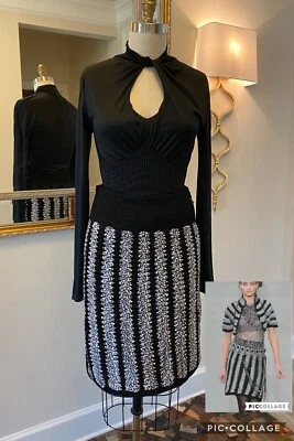 Chanel skirt black and white Size 42 Gorgeous Details - Image 1 of 4