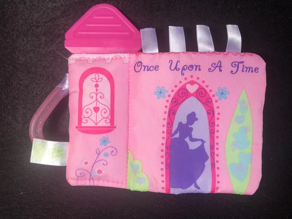 Disney Baby Princess Pink Soft Book Kids Preferred Teether Baby Girl Toy Clip On - Image 1 of 4