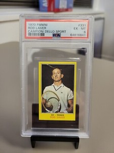 1970 Panini Campioni Dello Sport #331 Rod Laver Rookie Card RC PSA 6 POP2 Valida