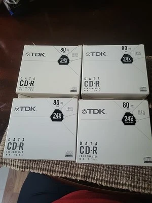 40 TDK CD-R Blank Compact Recordable Discs 700 MB 80 min 24x Writable Surface - Image 1 of 4
