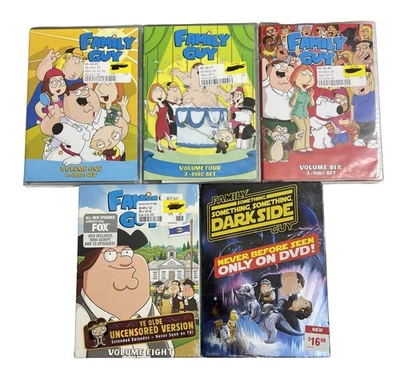 Family Guy DVD Collection Season 1, 4, 6, 8 (Sets) & Famly Guy Darkside - SEALED - Image 1 of 4