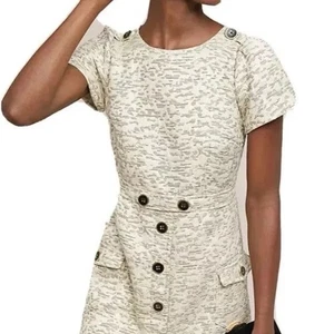 Anthropologoe Moulinette Soeurs April Jacquard Midi Gold Dress- 14 - Picture 1 of 9