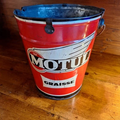 Ancien Seau à Graisse MOTUL - Photo 1/4