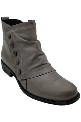 Botines para mujer Miz Mooz Lili de cuero acanalado grafito Foto 1 de 3