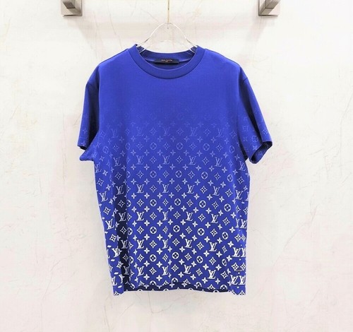 LOUIS VUITTON（LV） T shirt Louis Vuitton blu monogramma sfumato manica corta 12345 136044608