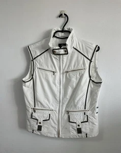 Bogner Womens White Full Zip Outdoor Vest Size M/L Gillet - Picture 1 of 24