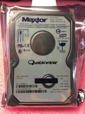 Maxtor Quickview 160GB IDE 3.5 Hard Disk Drive 6L160P0031LP2 - Image 1 of 2
