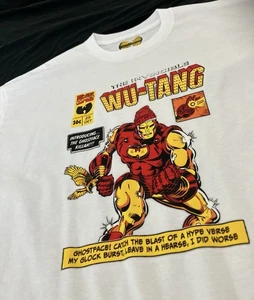 The Invincible Wu-Tang Ghostface Killah Iron Man Collab weißes T-Shirt Größe Large - Bild 1 von 4