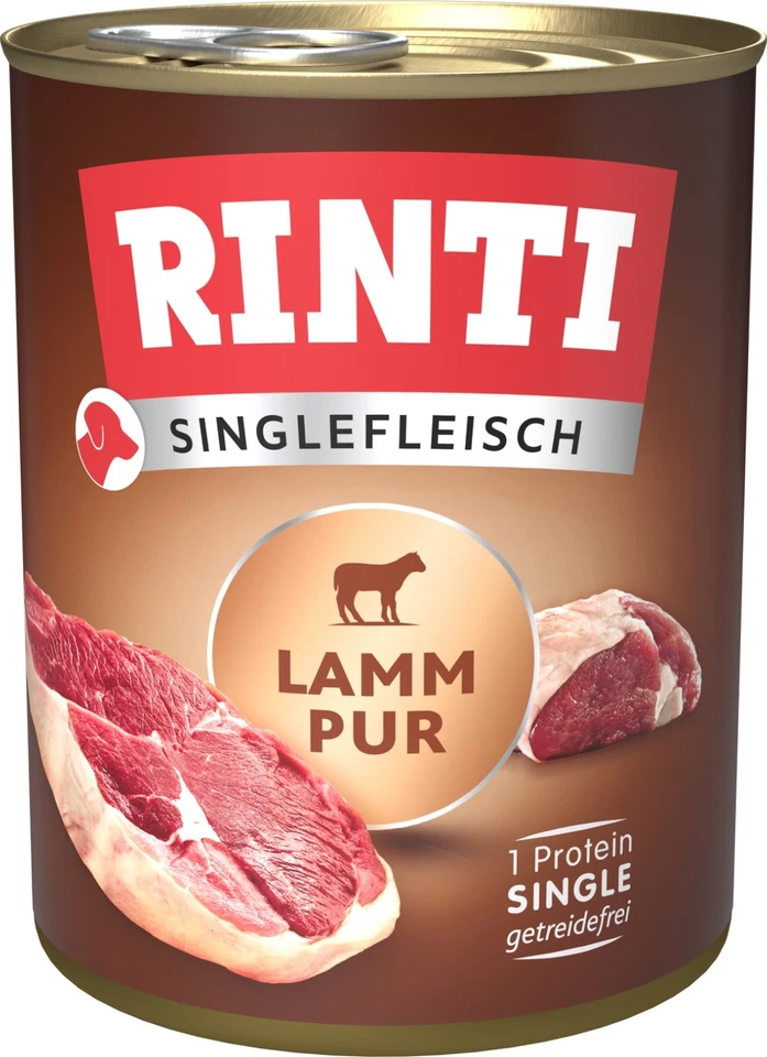 6 X Rinti Singlefleisch Lamm pur 800g