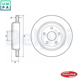 2x BRAKE DISC BG4802C FOR JEEP GRAND/CHEROKEE/IV/SUV ERB 3.6L EXN/EXF 3.0L 6cyl - Picture 1 of 9