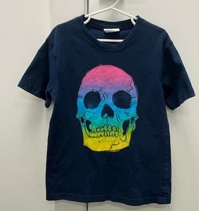 Bottlecapps Boys Colorful Skull Blue T-Shirt - size 5/6 medium - Picture 1 of 4