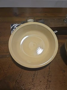 3 Vintage HLC USA Fiestaware Ceramic 7 inch Cereal Salad Bowl Pale Yellow - Picture 1 of 11