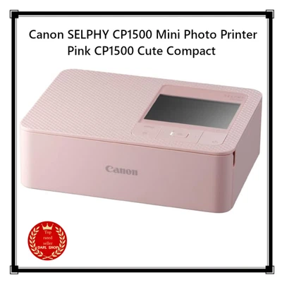 Canon SELPHY CP1500 Mini Photo Printer Pink CP1500 Cute Compact New Japan - Image 1 of 4