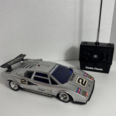 Vintage 80's Radio Shack Tandy Lamborghini Countach RC Car w/ Remote Untested - Image 1 of 4
