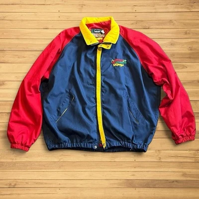 Vintage Jasper Racing Red & Blue Mechanic Jacket XL Dunbrooke 90’s - Image 1 of 4
