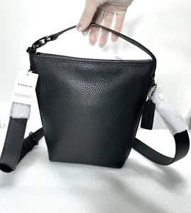 Coach Beck Duffle Crossbody Mens Shoulder Bag in Black Pebble Leather CM336 NWT - Picture 1 of 14