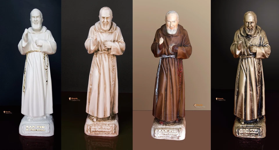 Statua Padre Pio benedicente, in resine, da 30cm in vari colori - Immagine 1 di 1