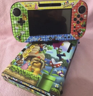 Sticker Skin for Nintendo Wii U Retro Mario U Console Controller Vinyl Decal . - Image 1 of 4