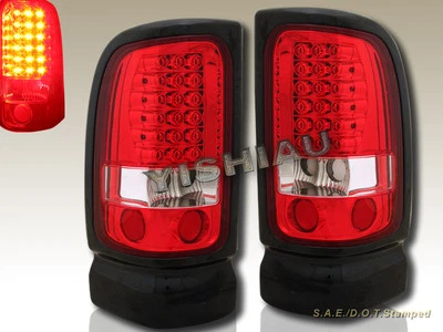 1994-2001 DODGE RAM 1500 2500 3500 TAIL LIGHTS LED RED 95 96 97 98 99 00  - Image 1 of 2