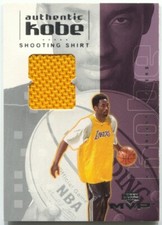 2001-02 Upper Deck MVP Kobe Bryant Jersey Authentic Kobe Shooting Shirt