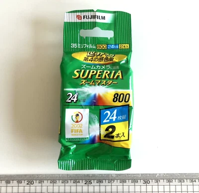 FUJIFILM SUPERIA ISO 800 24ex 35mm Expired 2002 FIFA wordcup 2roll film rare - Image 1 of 4