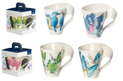 Villeroy & Boch Mug - Birds & Butterflies Flamingo, King Fisher, Conure, Lilac  - Image 1 of 3