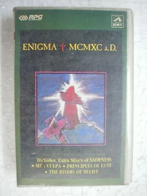 ENIGMA MCMXC AD RARE orig CLAMSHELL CASSETTE TAPE INDIA indian 1995 - Image 1 of 3