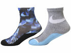 Nike 2 Pair CUSHIONED Crew Socks - 10C-3Y (5-7 Year Old) Blue Grey Black  Unisex