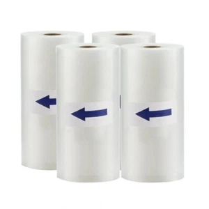 (4) Rollos selladores al vacío bolsas de almacenamiento al vacío de ahorro de alimentos en relieve de 8"x50' 4 mil 200 pies - Imagen 1 de 8