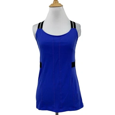 Lucy Tank Top Womens M Medium Lapis Blue Lucypower Supplex Nylon Blend Shelf Bra - Image 1 of 4