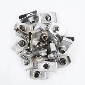 NEW UNIRAC 1/4"-20 Extruded U-Nut U-Clip-On Nuts Stainless Steel 18-8 304 U-Clip - Picture 1 of 5