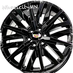 22" gloss black OE replica 5921 wheels fits 2021 Cadillac Escalade Sport 6x5.5 - Picture 1 of 5