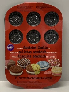 Sandwich Cookie Baking Cooking Pan 12 Cavity Non-stick Model 2105-0896 By Wilton - Picture 1 of 2