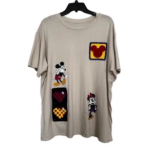 Disney Mickey Crocheted Tee Shirt Happy Moments Juniors Sz XXL(19) - Picture 1 of 7