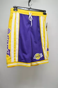 New NBA U LOS ANGELES LAKERS Purple/Yellow Men's Shorts Size MED - Picture 1 of 6