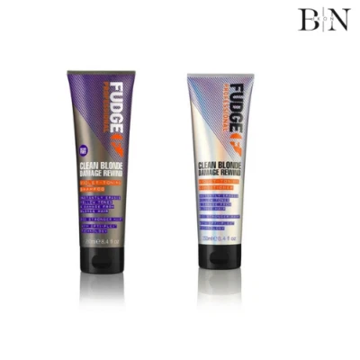 Fudge Clean Blonde Damage Rebobinado Tonificación Violeta 250 ml Dúo - (VALOR £44.99)  Foto 1 de 4
