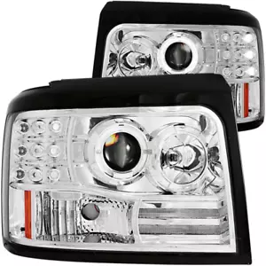 ANZO 111183 Headlight Assembly Headlight Set FITS 1992 1996 ford f 150 projector - Picture 1 of 9
