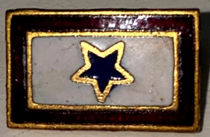 Antique WWI 1917 SON IN SERVICE BLUE STAR HOME FRONT ENAMEL & BRONZE LAPEL PIN - Picture 1 of 3