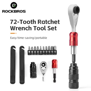 ROCKBROS Bicycle Bike Repair Tool Set Spanner 72-Tooth Ratchet Wrench Tool Kit - Picture 1 of 11