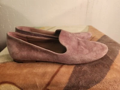 Vince Mujer Talla 6.5/36.5 Beige Gamuza Sin Cordones Ballet Pisos #43 Foto 1 de 4