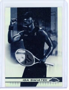 2024 Topps Chrome Tennis IGA SWIATEK Negative Black and White Refractor Parallel - Picture 1 of 2