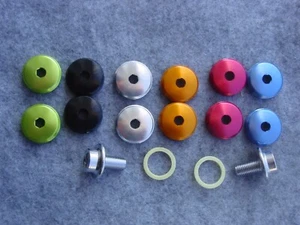farbige Kurbelabdeckung dust cap viele Farben M22 M8 Imbusschraube - Picture 1 of 8
