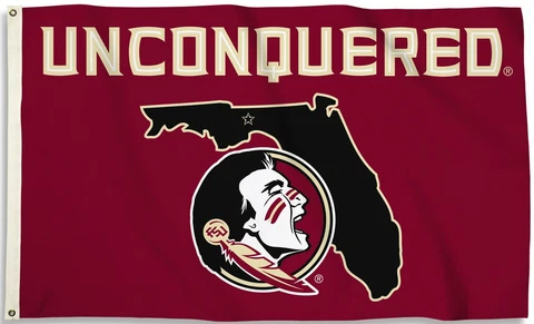 Florida State Seminoles 3' x 5' Flag (State Outline UNCONQUERED) NCAA Licensed Cover