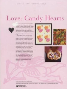#701 37c Love: Candy Hearts #3833 USPS Commemorative Stamp Panel - Picture 1 of 1